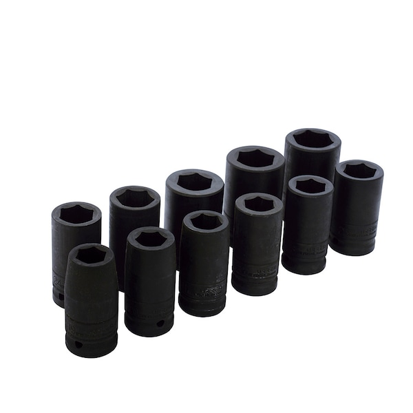 3/4" Drive Deep Socket, Metric, 11 pcs